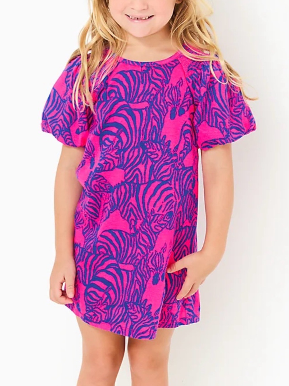 Lilly Pulitzer Girl’s Mini Rosen Dress In Passion Fruit Pink Wild Night L (8-10)